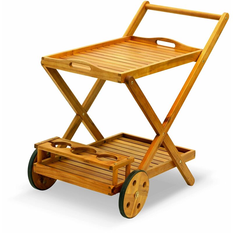 Carrello Portavivande da Cucina 84x58x78 cm in Legno