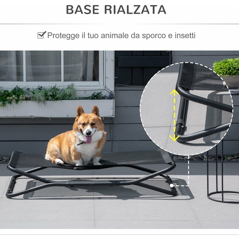 Passeggino per Cani Taglia Piccola 67x45x96 cm in Acciao e Tessuto Oxford  Grigio