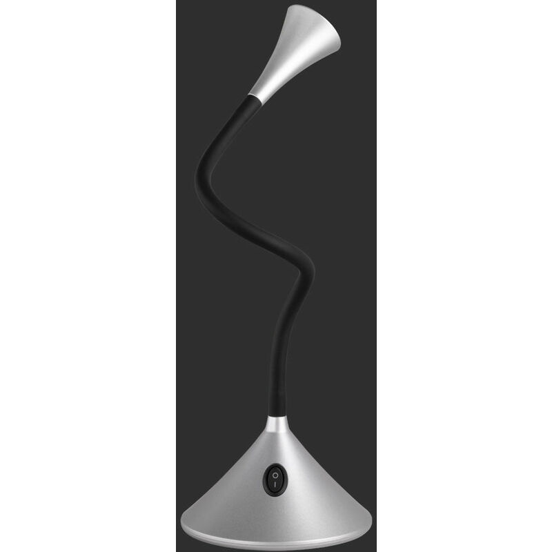 Lampada Da Tavolo LED Senza Tempo TARRON 58279 – Design Globo In Plastica Trasparente E Argento, 5W Dimmerabile Touch - 3