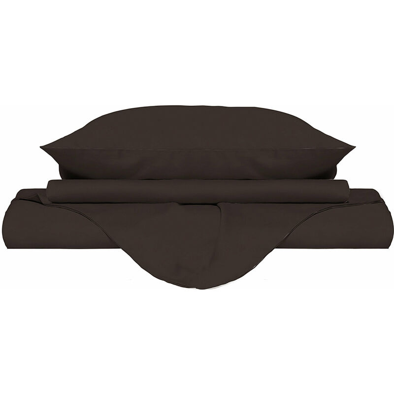 Copripiumino Matrimoniale 250x200 Cm In Microfibra Con Cerniera Nascosta E 2 Federe 50x80 Cm – Stampa 3D Foglie Marroni, Morbido E Traspirante