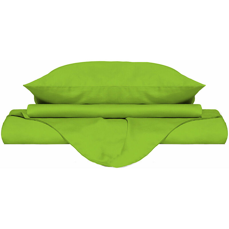 Litanika Set Piumino Matrimoniale 3 Pezzi – Leggero E Soffice, Colore Grigio-Verde Foglia Di Tè – 200x229 Cm + 2 Federe - 2
