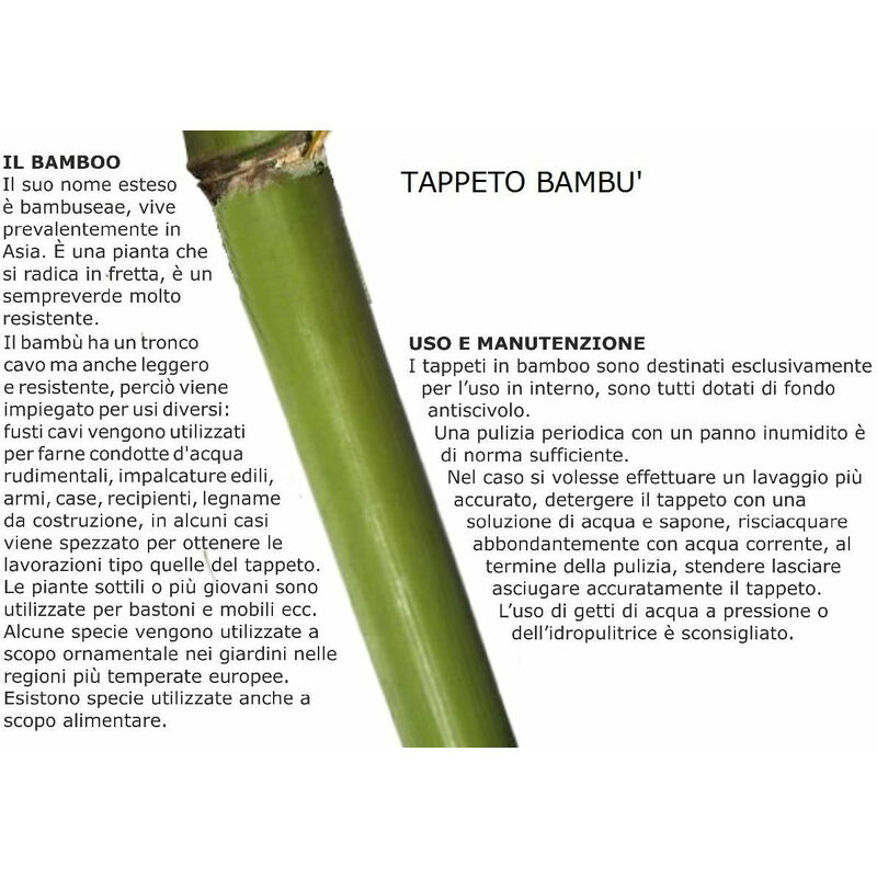 Tappeto bambù cm 240x180x0,5