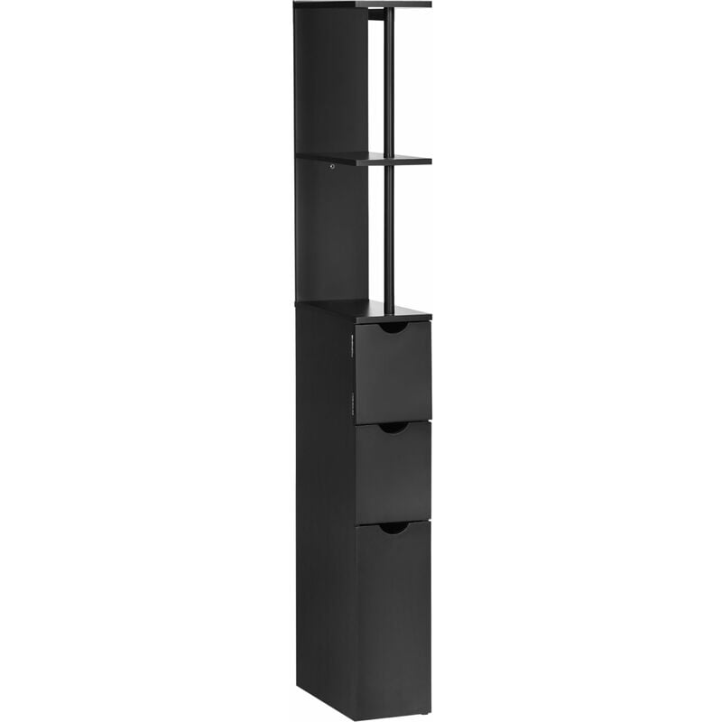 Mobile a Colonna 15x33x136 cm in Legno Nero