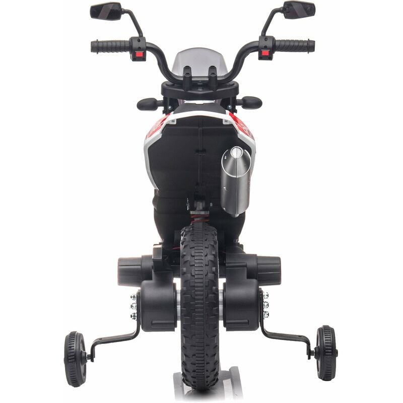 Moto Elettrica per Bambini 12V con Licenza Aprilia Motocross RX125 Bianco