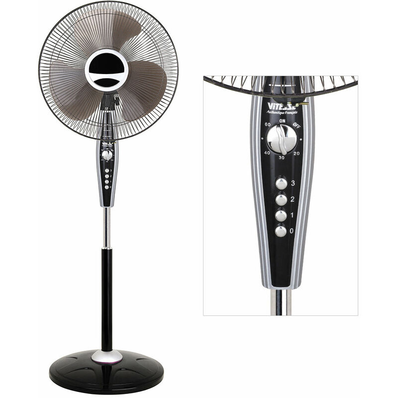 SOGO Ventilatore A Piantana Oscillante 16 - 3 Velocità, Altezza Regol Basso Rumore Base Rotonda Potenza 40w Design Moderno SOGO Ventilatore A Piantana Oscillante 16 - 3 Velocità, Altezza Regol Basso Rumore Base Rotonda Potenza 40w Design Moderno