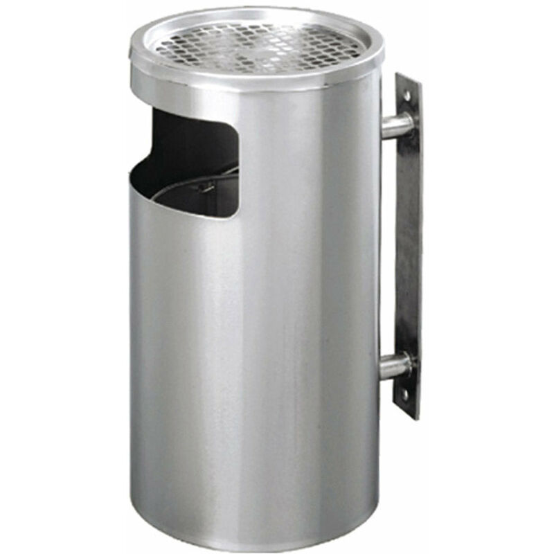 HMANE Cestino Rifiuti In Pelle PU 10L, Impermeabile E Decorativo, Per Casa Ufficio Bagno, 26x20x26 Cm, Grigio