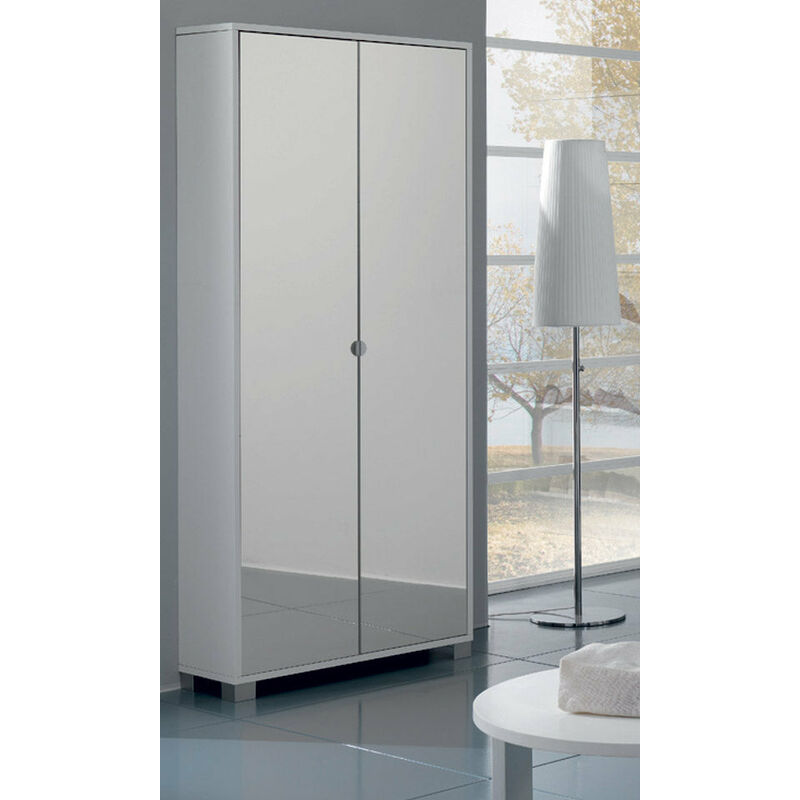 ARMADIO HAMBURG CM 91X27 H. 209 PERO E BIANCO OPACO CON SPECCHIO: vendita  online ARMADIO HAMBURG CM 91X27 H. 209 PERO E BIANCO OPACO CON SPECCHIO in  offerta