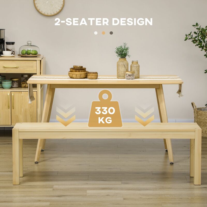Panca Da Ingresso In Bambù Relaxdays, 120x33x47 Cm, Per 3-4 Persone, Con Spazio Sottostante Per Scarpe