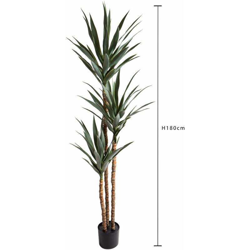 Pianta Artificiale Yucca per 3 con Vaso 180 cm