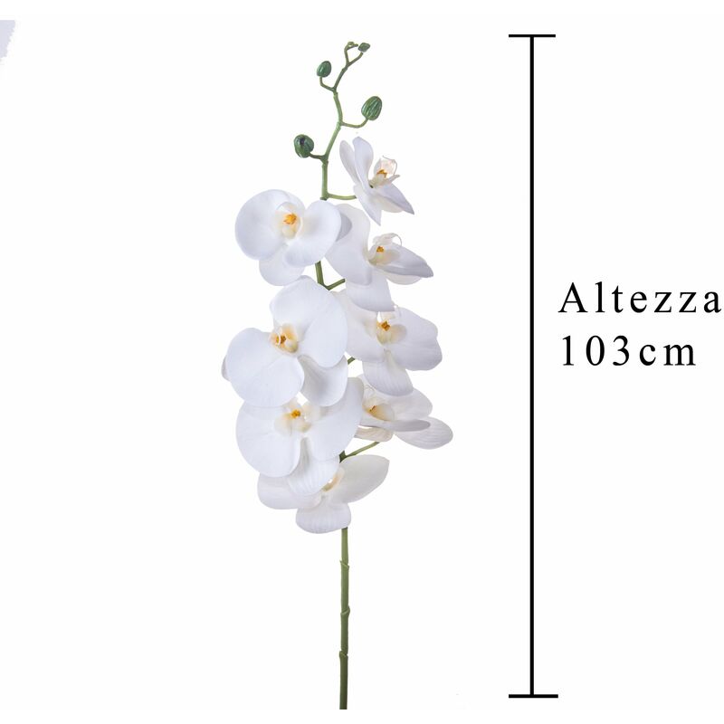 Phaleonopsis 9 fiori h 110 cm x 6 pz. - orchidea artificiale, DECORAZIONI