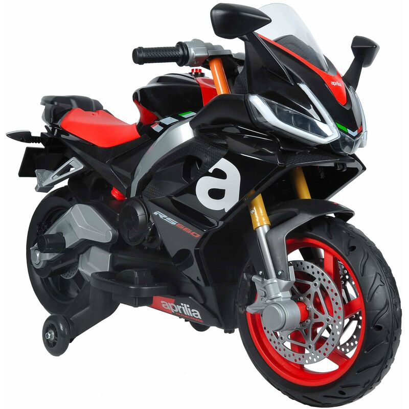 Moto Elettrica per Bambini 12V con Licenza Aprilia RS660 Nera