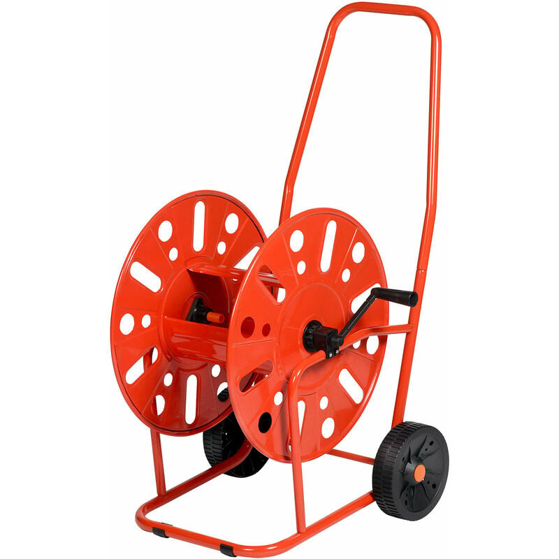 Carrello Avvolgitubo Acqua Ruote Tubo 50 mt da 1/2 GF Garden Rapid