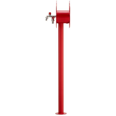 Fontana da Giardino con Rubinetto e Portatubo Integrato Belfer 42/SRF Rosso