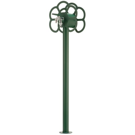 Fontana da Giardino con Rubinetto e Portatubo Integrato Belfer 42/SRF Verde
