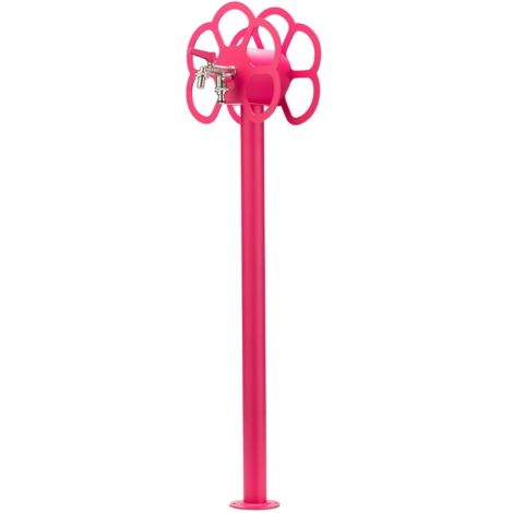 Fontana da Giardino con Rubinetto e Portatubo Integrato Belfer 42/SRF Giallo