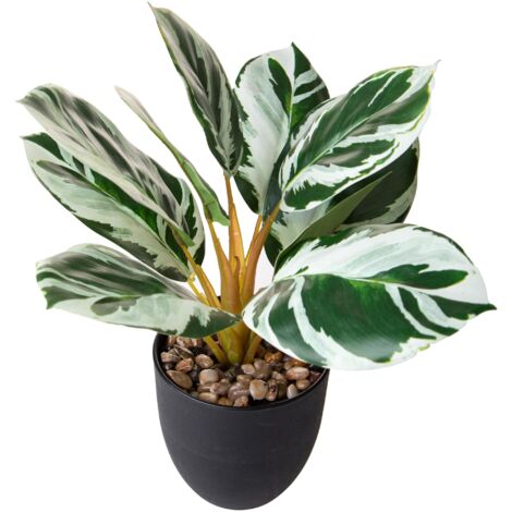 PASCH Set di 2 orchidee artificiali in vasi di ceramica lucida (40 cm), fiori artificiali in vaso, fiori artificiali come veri, orchidee artificiali in vaso, fiori artificiali (rosa chiaro