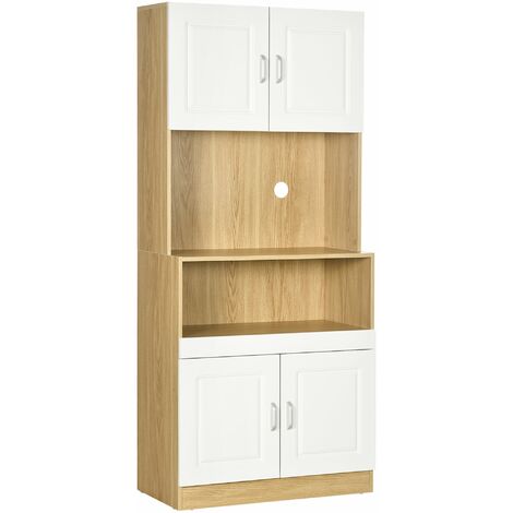 Mobile da Cucina Credenza 80x40x180 cm in Legno Bianco