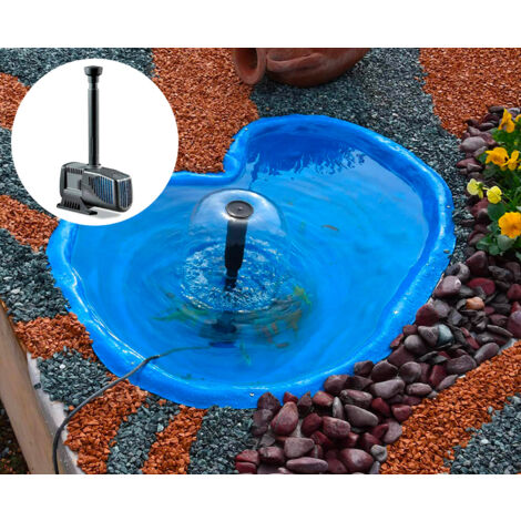 Kit Laghetto Artificiale + Pompa Filtro da Giardino 110x78x28 cm in Polietilene 90 Litri Azzurro
