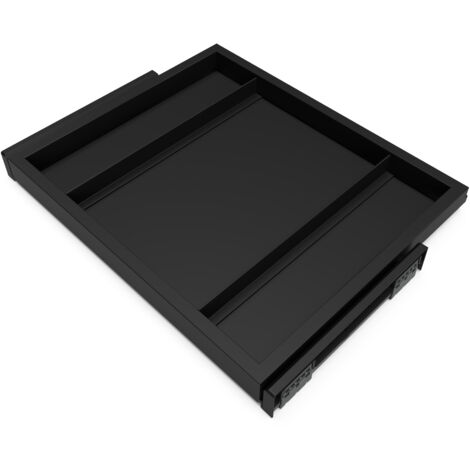 Kit telaio scorrevole Emuca chiusura morbida nero 600mm