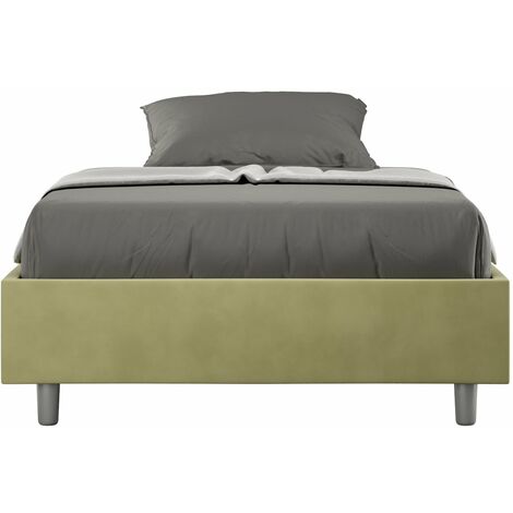 Letto Matrimoniale Francese Sommier 140x200 cm Senza Rete Azelia Tè Verde (1/3)