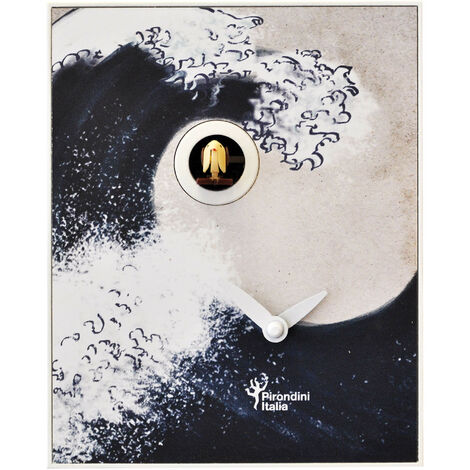 Orologio a Cucù da Parete 16,5x20x10cm Pirondini Italia D'Apres Hokusai (1/2)