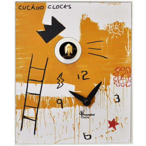 Orologio a Cucù da Parete 16,5x20x10cm Pirondini Italia D'Apres Basquiat (1/5)