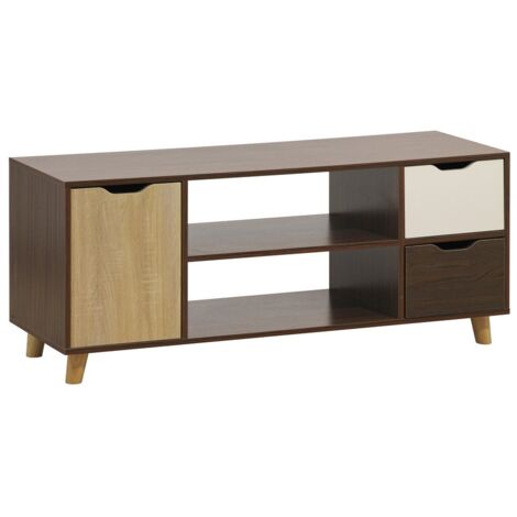 Mobile Porta TV 140x30x45 cm in Legno Massello di Acacia