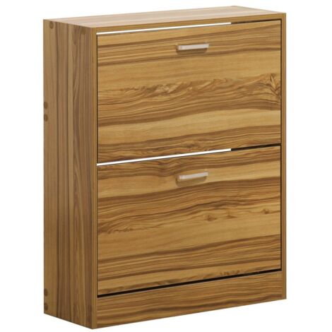 Scarpiera Armadio Per Scarpe Legno Marrone 3 Scomparti Ribaltabili 60 X 120 5 Cm 88721892