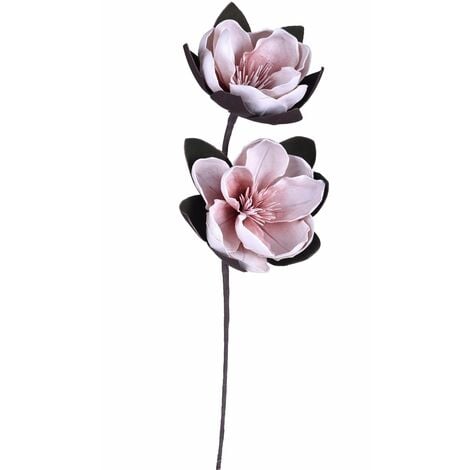 Set 2 Magnolia Artificiale Composta da 2 Fiori Artificiali Altezza 73 cm