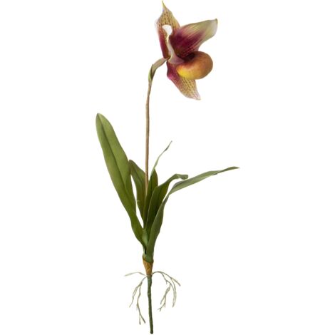 Foglie Di Orchidea Artificiali Europalms, In EVA Soft Touch, Verdi, Con Radici E Filo, Altezza 45 Cm, 8 Foglie