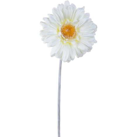 parallelower 100 Pezzi Margherite Finte 4 cm Fiori Finti per Decorazioni Petali di Gerbera Finti Bianchi per Feste per Decorazioni, Fiori Artificiali per Festa Matrimonio Fai Da Te Scrapbooking