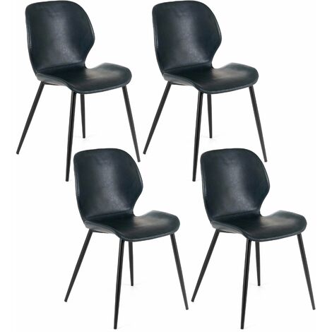 Set 4 Sedie 55x45xH83 cm in Soft-Touch Diana Petrolio (1/5)