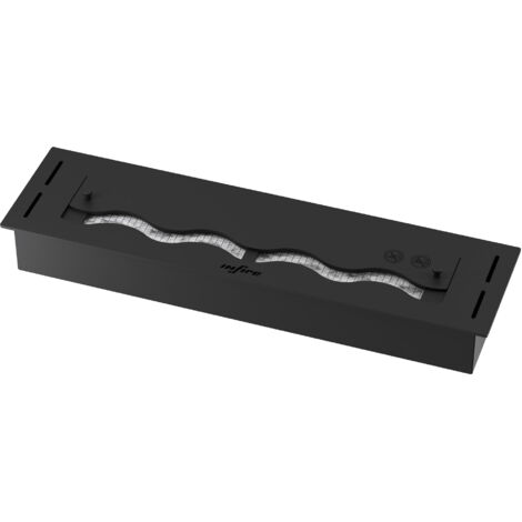 Bruciatore a Bioetanolo da Incasso 60x16x7,5 cm Black Burner 600 Nero
