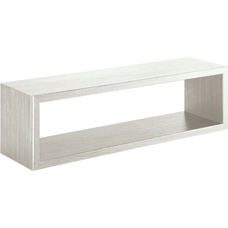 Mensola da Parete 60x18x15,5 cm in Fibra di Legno Regolo Rovere Sbiancato (1/4)