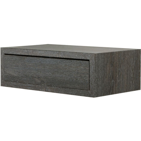 Mensola da Parete 1 Cassetto 45x13,4x23,7 cm in Fibra di Legno Lego Maxi Rovere Scuro (1/5)