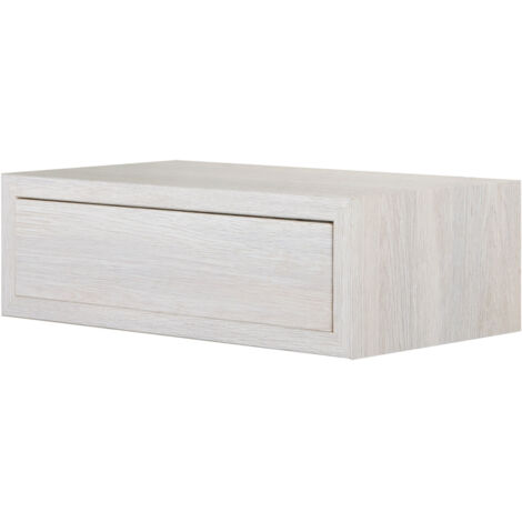 Mensola da Parete 1 Cassetto 45x13,4x23,7 cm in Fibra di Legno Lego Maxi Rovere Sbiancato (1/5)