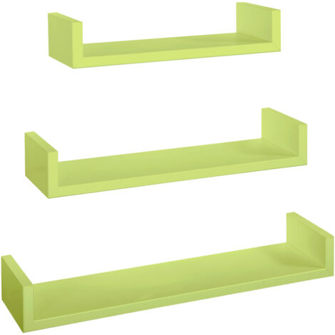 Set Di 3 Mensole Galleggianti Da 122 Cm | Legno Rustico Marrone Scuro | Scaffali A Parete Per Soggiorno, Camera, Libri