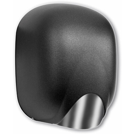 Asciugamani Elettrico con Fotocellula 1100W Vama Ecostream NF HOT Alluminio Nero Goffrato