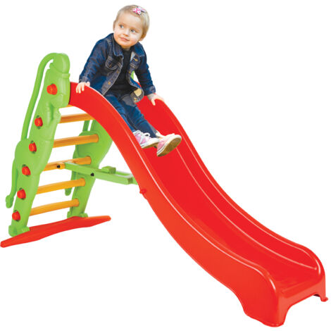 Scivolo per Bambini 189x84,5x109 cm in Plastica Rosso e Verde (1/4)