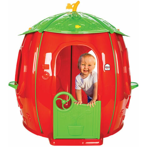 Casetta Gioco per Bambini 141x141x142 cm Fragola in Plastica