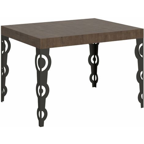 Tavolo Allungabile 120-204x80x77 cm Karamay Noce e Antracite (1/3)