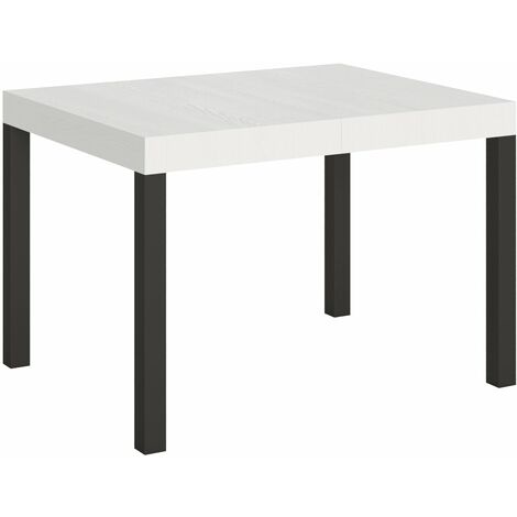 Tavolo Allungabile 110-194x70x77 cm Everyday Bianco Frassino e Antracite (1/3)