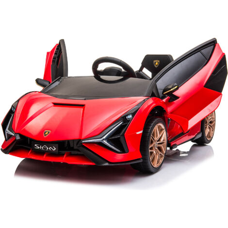 Macchina Elettrica per Bambini 12V con Licenza Lamborghini Sian FKP 37 Rossa