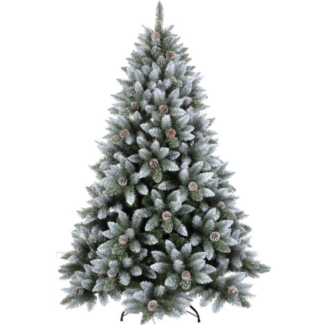 Cento anni Simpatizzare rifiuto albero di natale innevato con fibre ottiche tras
