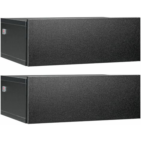 Set Di 2 Comodini In Tessuto Grigio E Legno Con Cassetto E Ripiano Aperto - 40x30x57 Cm - Facili Da Montare Per Camera Da Letto