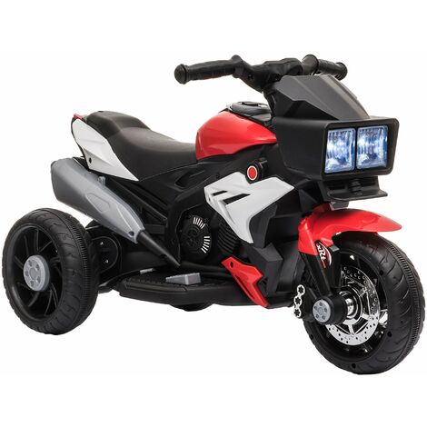 Moto Elettrica per Bambini 6V con 3 Ruote Rosso