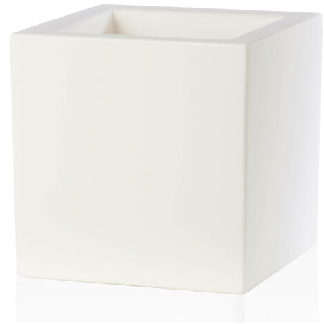Vaso 50x50x50cm in Resina Tulli Schio Cubo Essential 50 Bianco