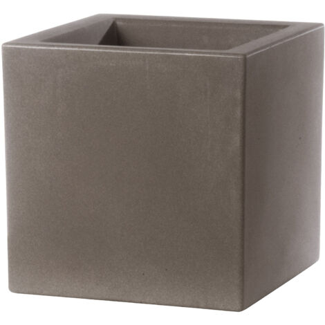 Vaso 50x50x50cm in Resina Tulli Schio Cubo Essential 50 Cappuccino (1/5)