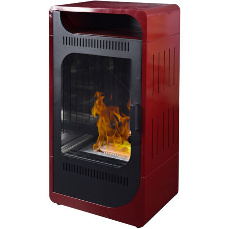 Stufa a Bioetanolo da Interno 94,5x50x32 cm 3kW Fiammetta Statica Bordeaux