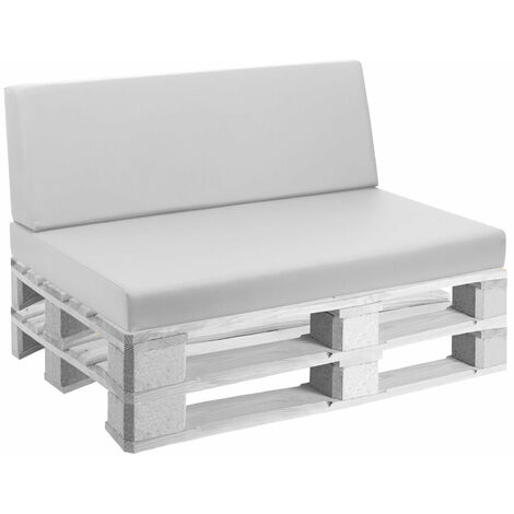 Cuscini per Pallet 120x80 cm Seduta e Schienale in Similpelle Mariotti Reforma Bianco (1/4)